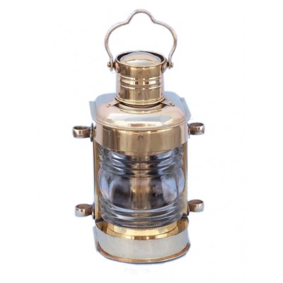 12" Solid Polished Brass Masthead Oil Lamp 